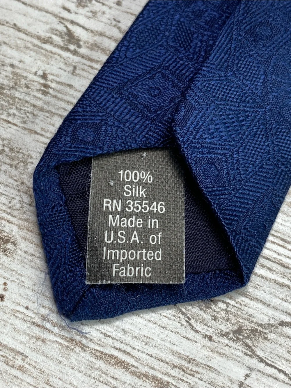 Men's Navy Textured Tie Classic Tonal Formal Wide Necktie 56”